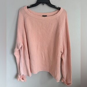 Talbots Light Pink Wool Blend Cropped Sweater Womens 3X Coquette Feminine